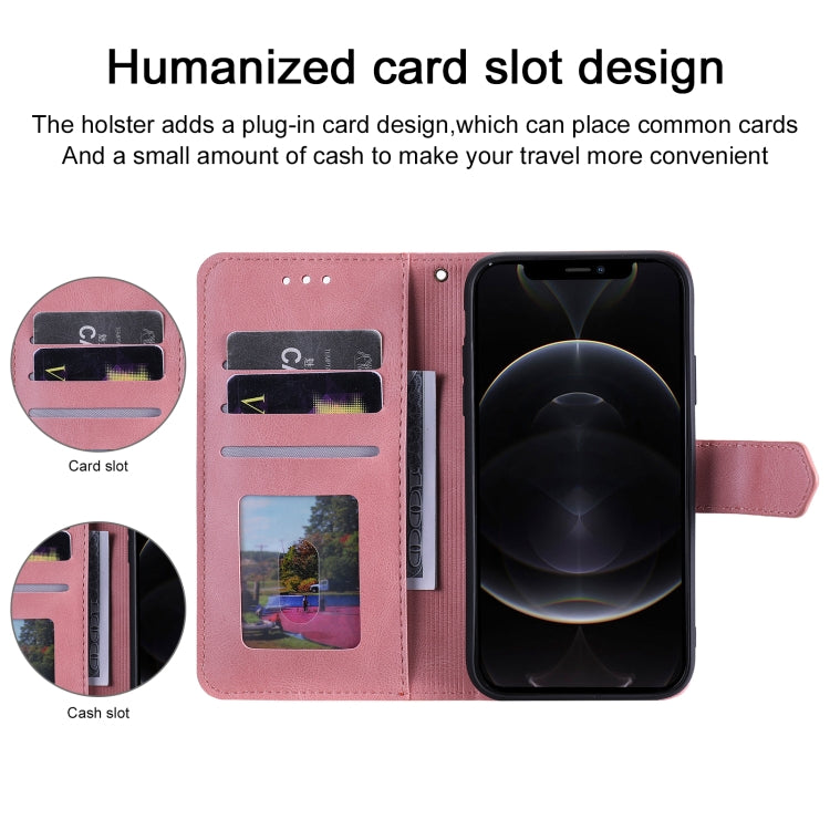 For iPhone 12 mini Stitching Calf Texture Horizontal Flip Leather Case with Holder & Card Slots & Wallet