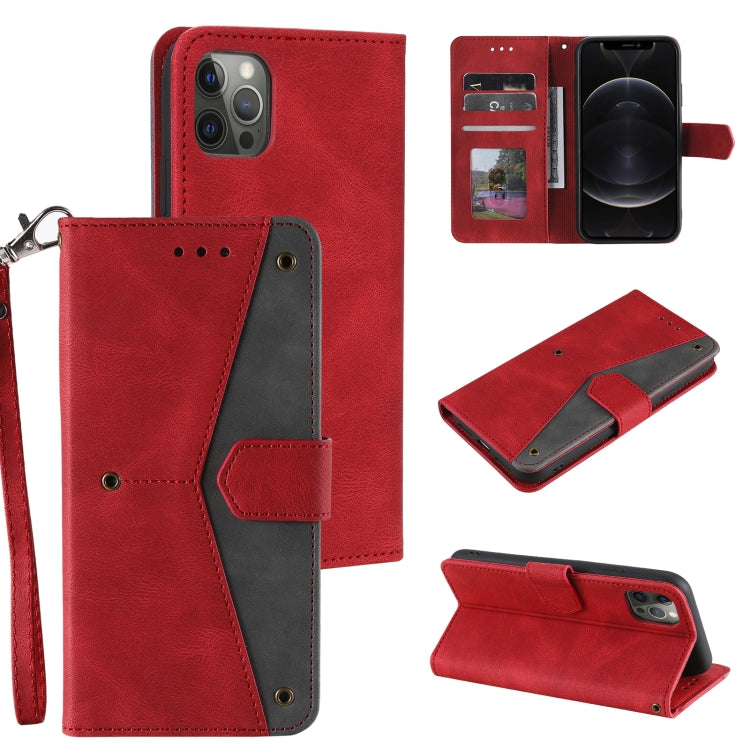 For iPhone 12 / 12 Pro Stitching Calf Texture Horizontal Flip Leather Case with Holder & Card Slots & Wallet