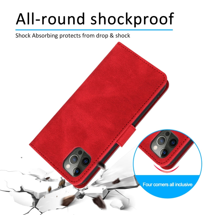 For iPhone 12 / 12 Pro Stitching Calf Texture Horizontal Flip Leather Case with Holder & Card Slots & Wallet