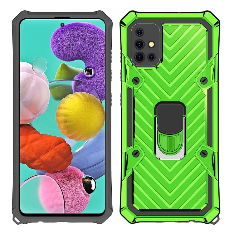 For Samsung Galaxy A51 5G Cool Armor PC + TPU Shockproof Case with 360 Degree Rotation Ring Holder