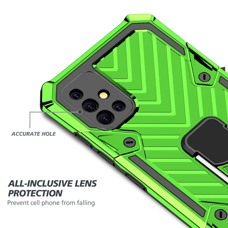 For Samsung Galaxy A51 5G Cool Armor PC + TPU Shockproof Case with 360 Degree Rotation Ring Holder