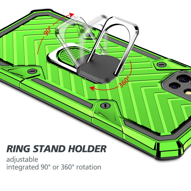 For Samsung Galaxy A51 5G Cool Armor PC + TPU Shockproof Case with 360 Degree Rotation Ring Holder