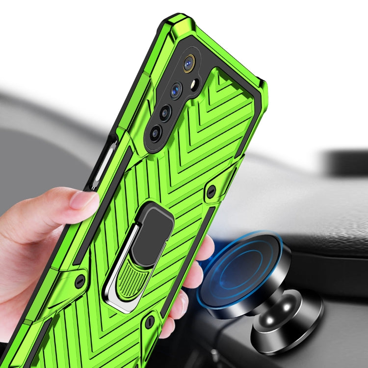 For OPPO Realme 6 Cool Armor PC + TPU Shockproof Case with 360 Degree Rotation Ring Holder