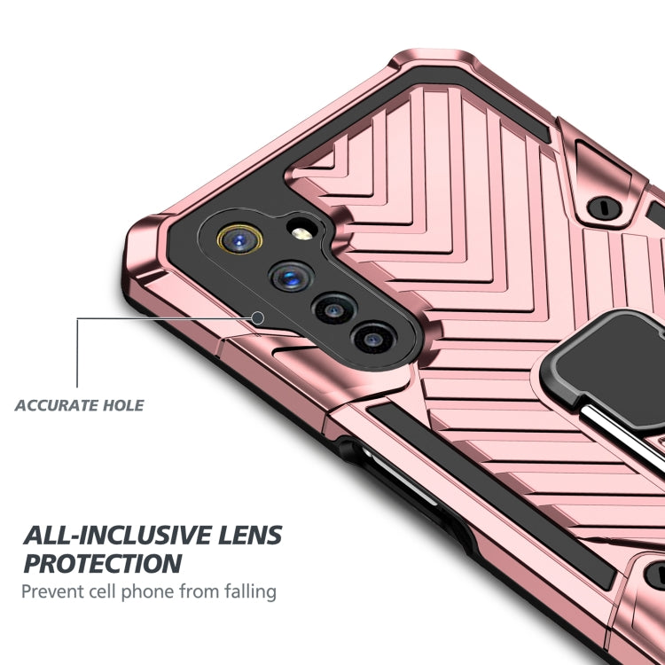 For OPPO Realme 6 Cool Armor PC + TPU Shockproof Case with 360 Degree Rotation Ring Holder