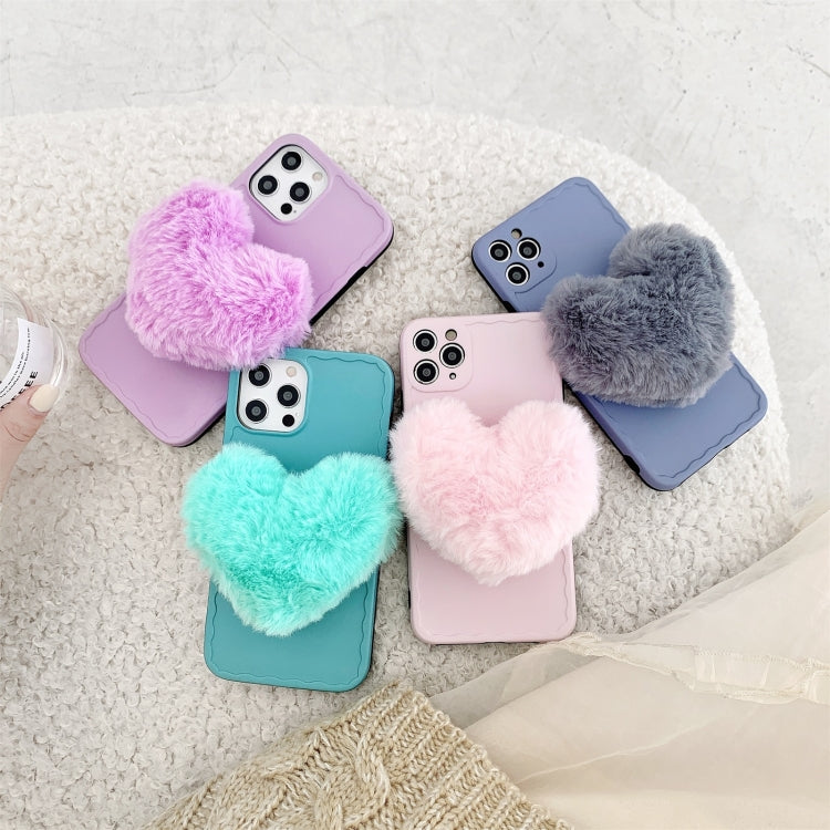 For iPhone 11 Pro Max Love Hairball Colorful Wave Soft Case