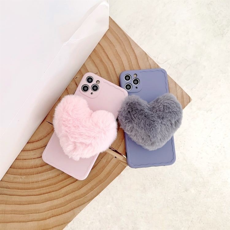 For iPhone 12 Love Hairball Colorful Wave Soft Case