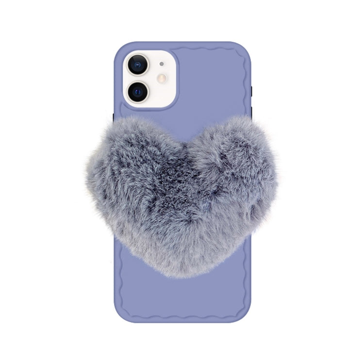 For iPhone 12 Pro Max Love Hairball Colorful Wave Soft Case