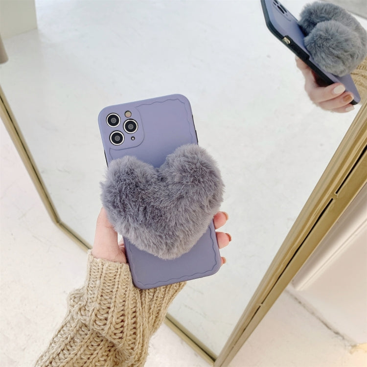 For iPhone 12 Pro Max Love Hairball Colorful Wave Soft Case