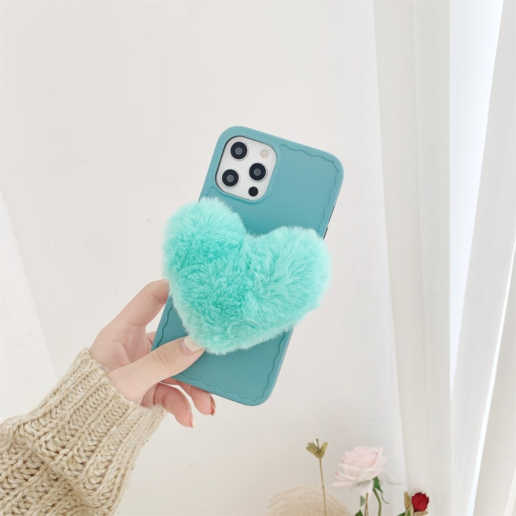 For iPhone 12 Pro Max Love Hairball Colorful Wave Soft Case