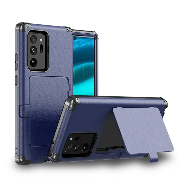 For Samsung Galaxy Note20 Dustproof Pressure-proof Shockproof PC + TPU Case with Card Slot & Mirror