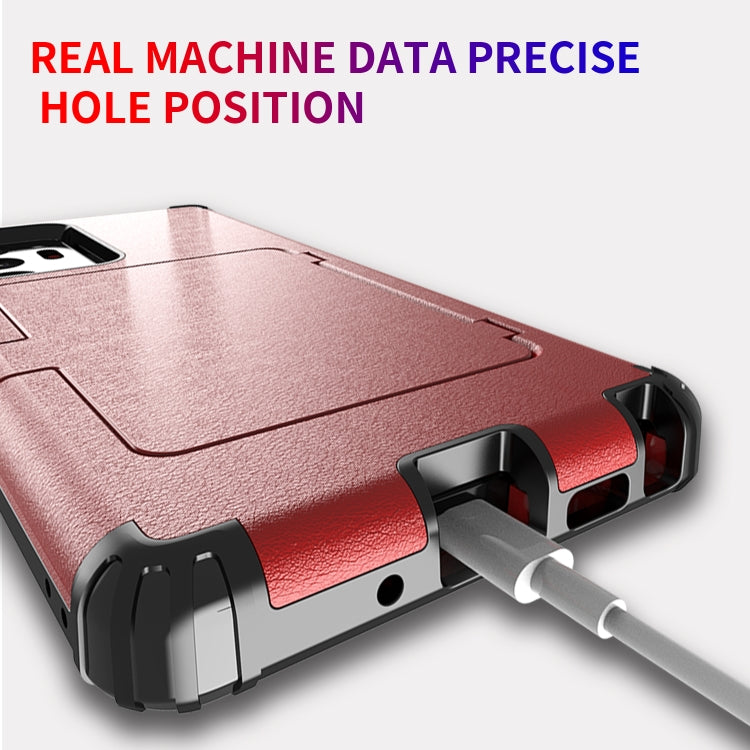 For Samsung Galaxy Note20 Dustproof Pressure-proof Shockproof PC + TPU Case with Card Slot & Mirror
