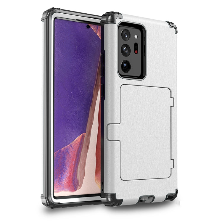 For Samsung Galaxy Note20 Dustproof Pressure-proof Shockproof PC + TPU Case with Card Slot & Mirror