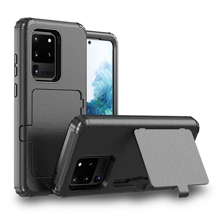 For Samsung Galaxy S20 Dustproof Pressure-proof Shockproof PC + TPU Case with Card Slot & Mirror