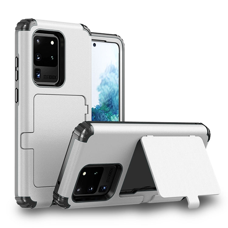 For Samsung Galaxy S20 Dustproof Pressure-proof Shockproof PC + TPU Case with Card Slot & Mirror