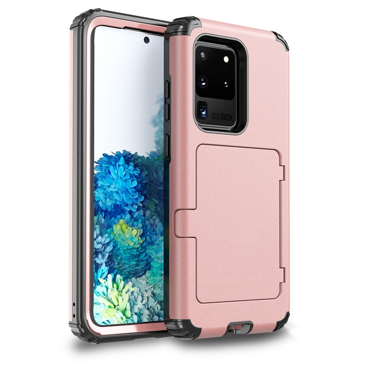 For Samsung Galaxy S20 Dustproof Pressure-proof Shockproof PC + TPU Case with Card Slot & Mirror