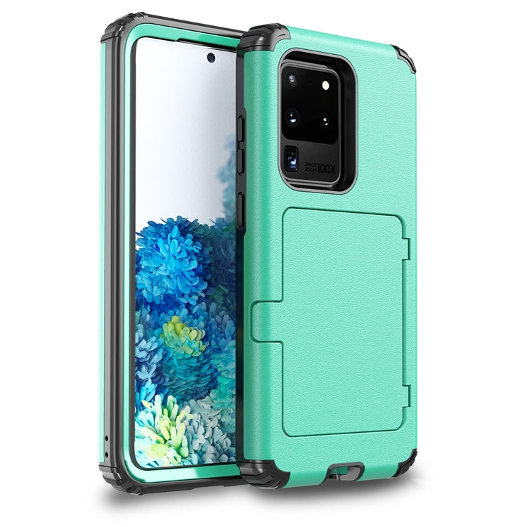 For Samsung Galaxy S20 Dustproof Pressure-proof Shockproof PC + TPU Case with Card Slot & Mirror