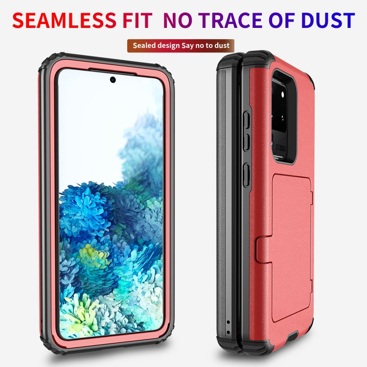 For Samsung Galaxy S20 Dustproof Pressure-proof Shockproof PC + TPU Case with Card Slot & Mirror