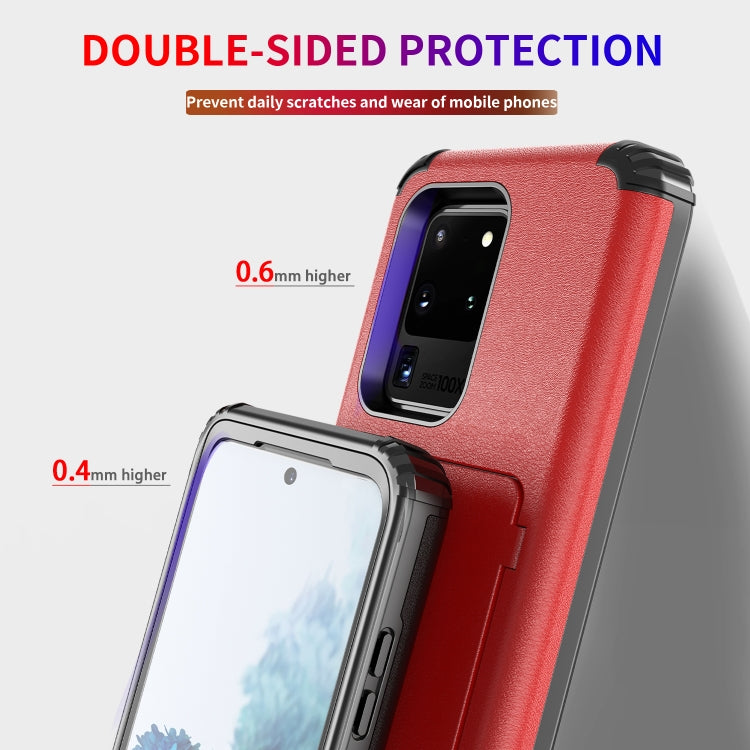 For Samsung Galaxy S20+ Dustproof Pressure-proof Shockproof PC + TPU Case with Card Slot & Mirror