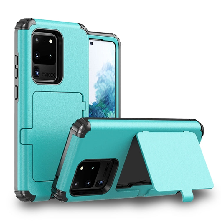 For Samsung Galaxy S20 Ultra Dustproof Pressure-proof Shockproof PC + TPU Case with Card Slot & Mirror