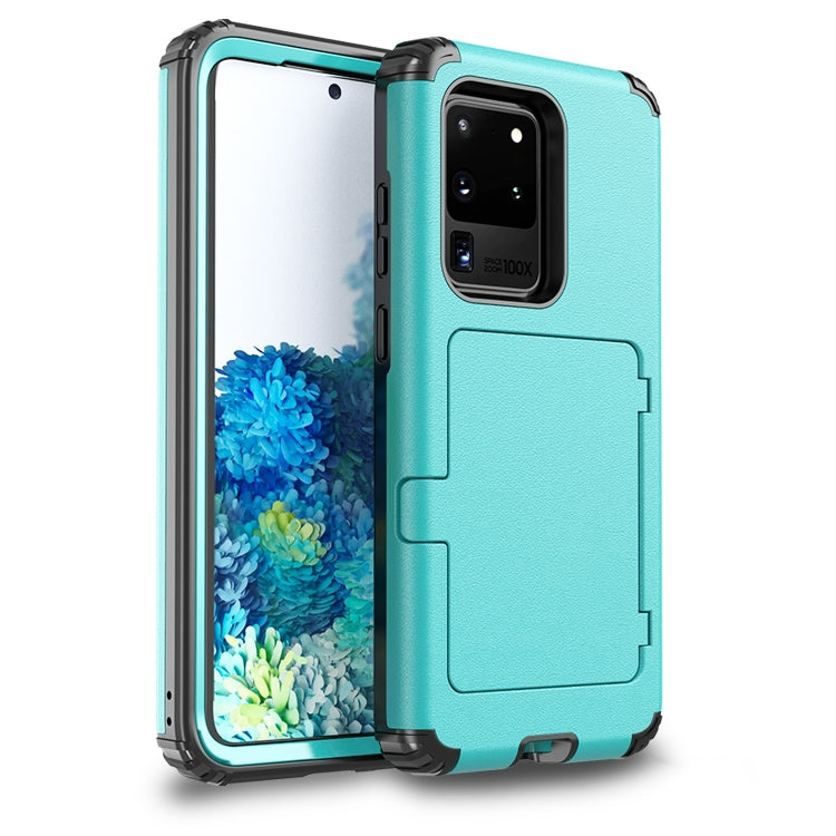 For Samsung Galaxy S20 Ultra Dustproof Pressure-proof Shockproof PC + TPU Case with Card Slot & Mirror