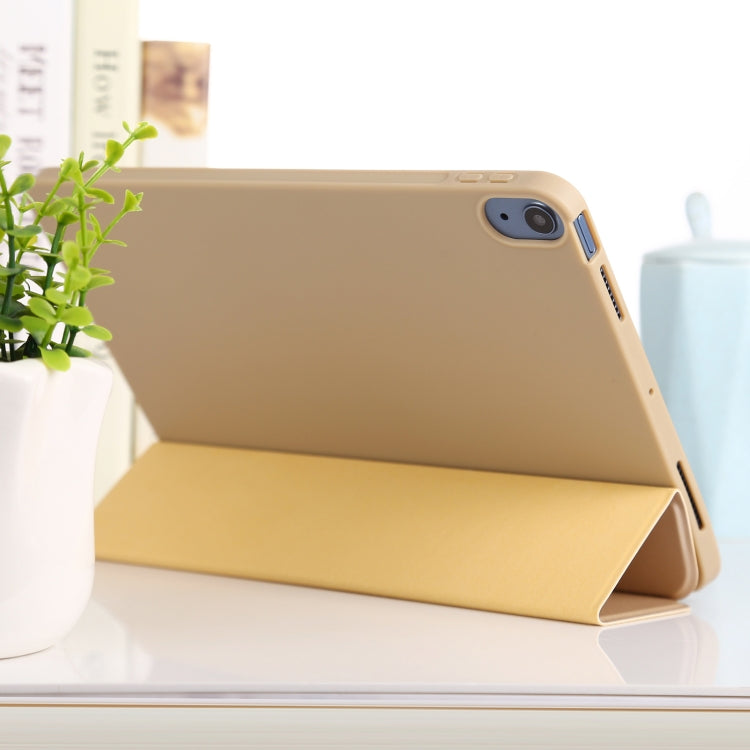 TPU Three-fold Horizontal Flip Smart Leather Case with Sleep / Wake-up Function & Holder For iPad Air 2022 / 2020 10.9