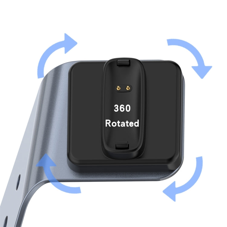 For Fitbit Inspire 2 Aluminum Alloy Charger Holder with Chip Protection, Support Fast Charging