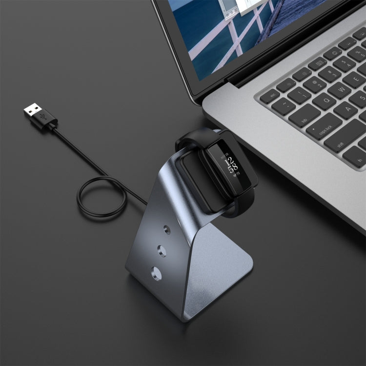 For Fitbit Inspire 2 Aluminum Alloy Charger Holder with Chip Protection, Support Fast Charging