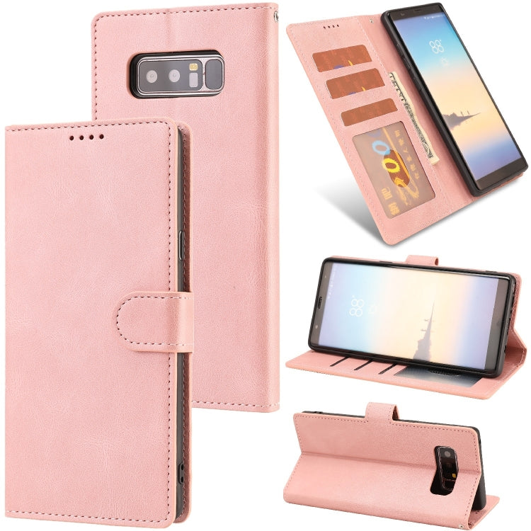For Samsung Galaxy Note 8 Fantasy Classic Skin-feel Calfskin Texture Magnetic Buckle Horizontal Flip PU Leather Case with Holder & Card Slot & Wallet