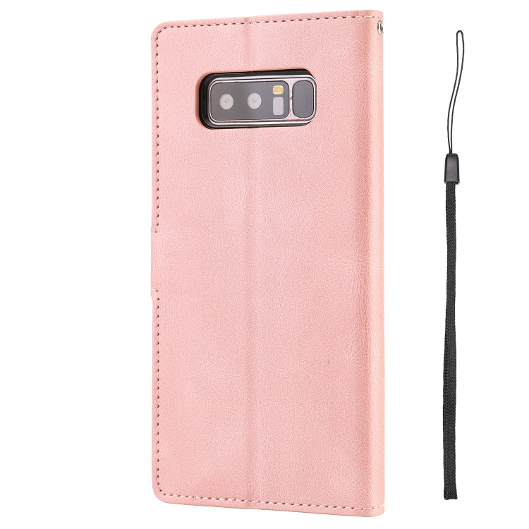 For Samsung Galaxy Note 8 Fantasy Classic Skin-feel Calfskin Texture Magnetic Buckle Horizontal Flip PU Leather Case with Holder & Card Slot & Wallet