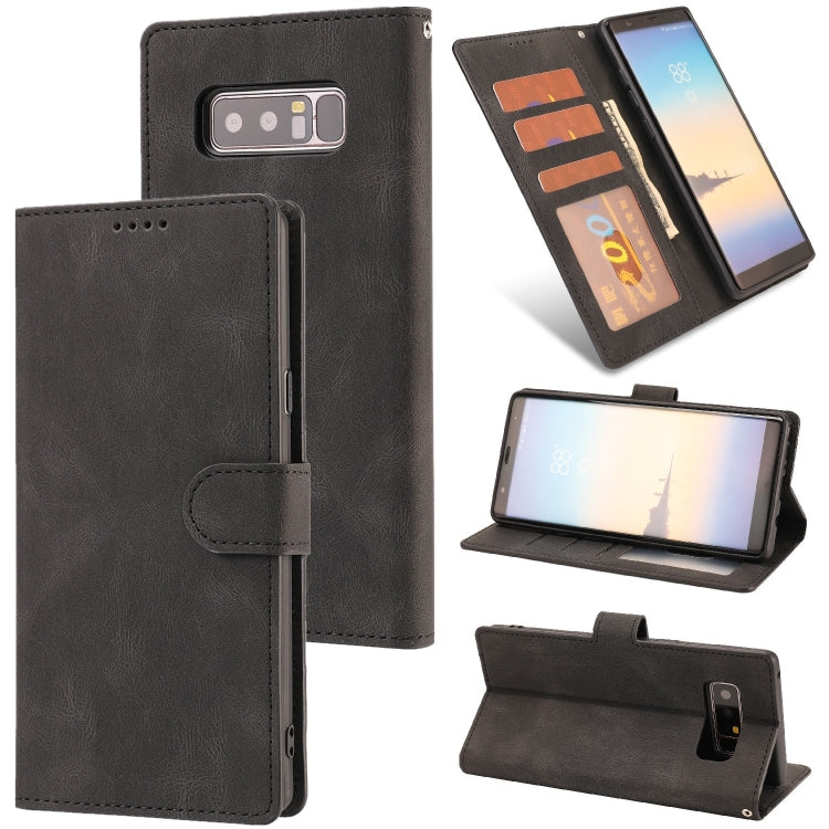 For Samsung Galaxy Note 8 Fantasy Classic Skin-feel Calfskin Texture Magnetic Buckle Horizontal Flip PU Leather Case with Holder & Card Slot & Wallet