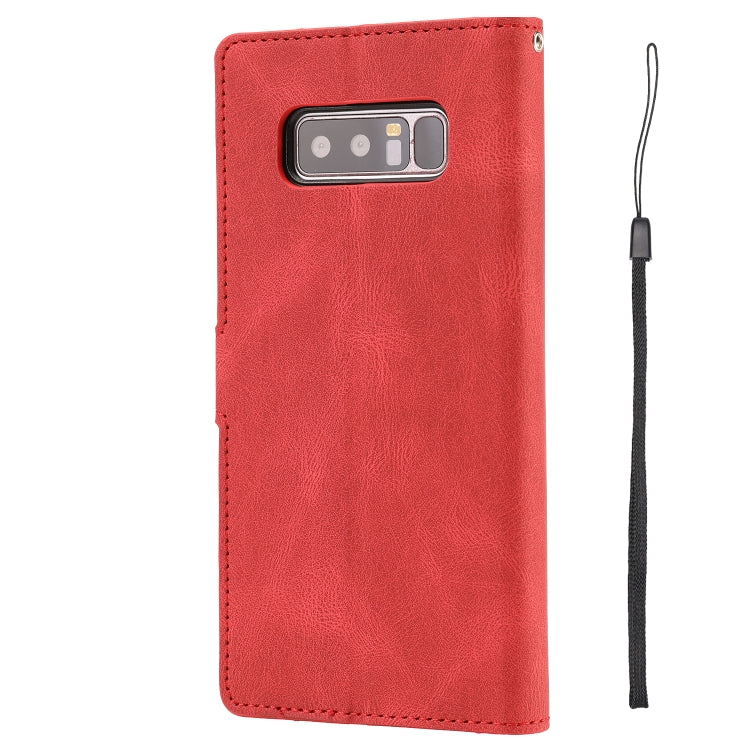 For Samsung Galaxy Note 8 Fantasy Classic Skin-feel Calfskin Texture Magnetic Buckle Horizontal Flip PU Leather Case with Holder & Card Slot & Wallet