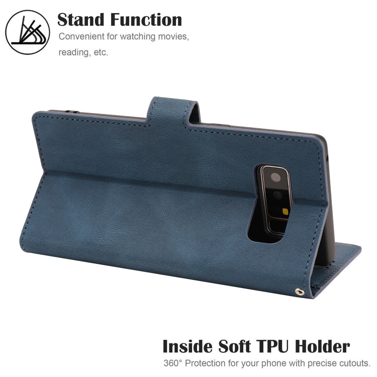 For Samsung Galaxy Note 8 Fantasy Classic Skin-feel Calfskin Texture Magnetic Buckle Horizontal Flip PU Leather Case with Holder & Card Slot & Wallet