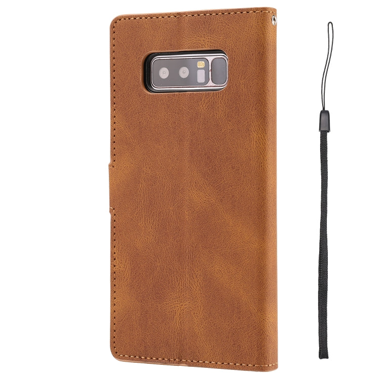 For Samsung Galaxy Note 8 Fantasy Classic Skin-feel Calfskin Texture Magnetic Buckle Horizontal Flip PU Leather Case with Holder & Card Slot & Wallet