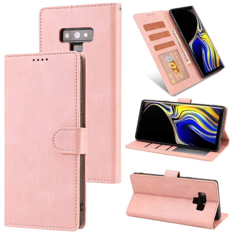 For Samsung Galaxy Note9 Fantasy Classic Skin-feel Calfskin Texture Magnetic Buckle Horizontal Flip PU Leather Case with Holder & Card Slot & Wallet