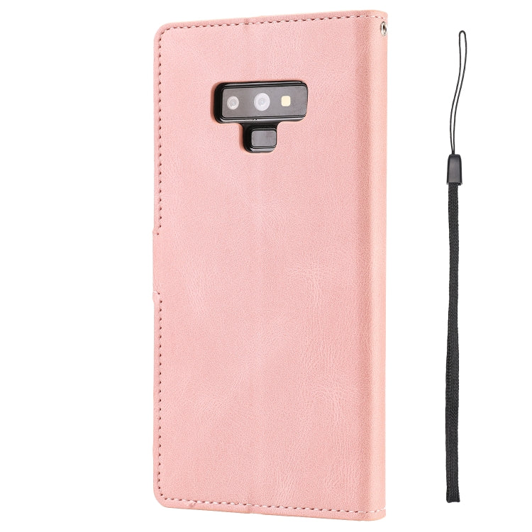 For Samsung Galaxy Note9 Fantasy Classic Skin-feel Calfskin Texture Magnetic Buckle Horizontal Flip PU Leather Case with Holder & Card Slot & Wallet