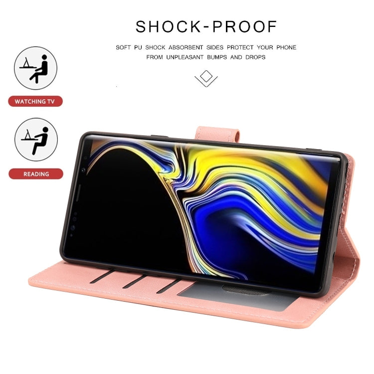 For Samsung Galaxy Note9 Fantasy Classic Skin-feel Calfskin Texture Magnetic Buckle Horizontal Flip PU Leather Case with Holder & Card Slot & Wallet