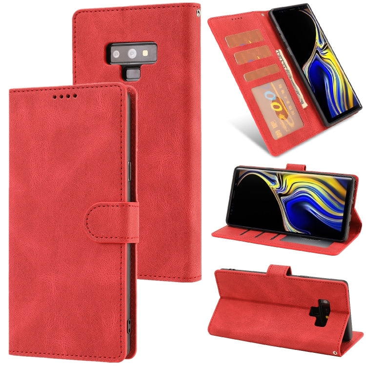 For Samsung Galaxy Note9 Fantasy Classic Skin-feel Calfskin Texture Magnetic Buckle Horizontal Flip PU Leather Case with Holder & Card Slot & Wallet