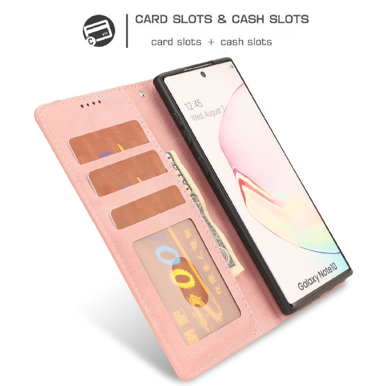 For Samsung Galaxy Note10 Fantasy Classic Skin-feel Calfskin Texture Magnetic Buckle Horizontal Flip PU Leather Case with Holder & Card Slot & Wallet