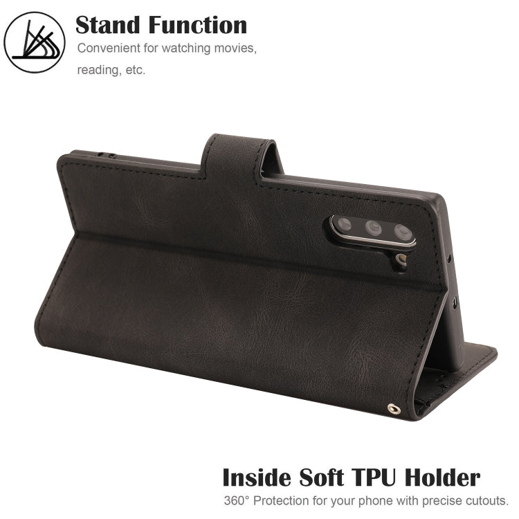 For Samsung Galaxy Note10 Fantasy Classic Skin-feel Calfskin Texture Magnetic Buckle Horizontal Flip PU Leather Case with Holder & Card Slot & Wallet