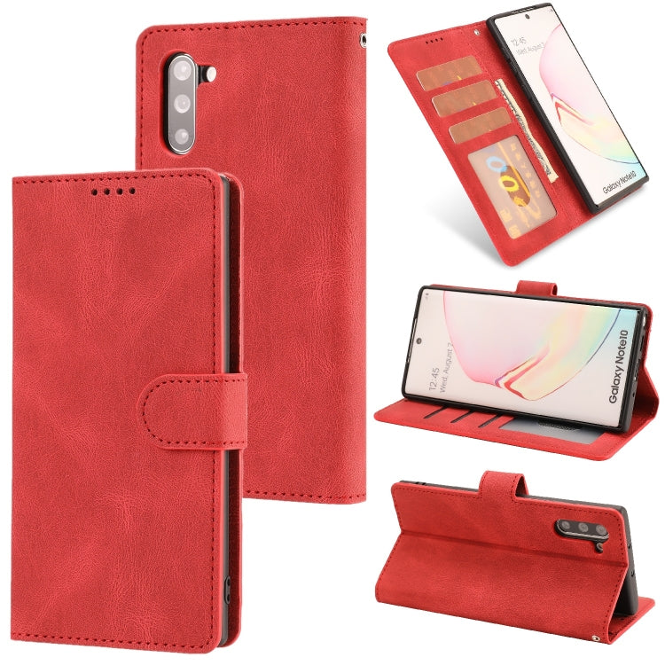 For Samsung Galaxy Note10 Fantasy Classic Skin-feel Calfskin Texture Magnetic Buckle Horizontal Flip PU Leather Case with Holder & Card Slot & Wallet