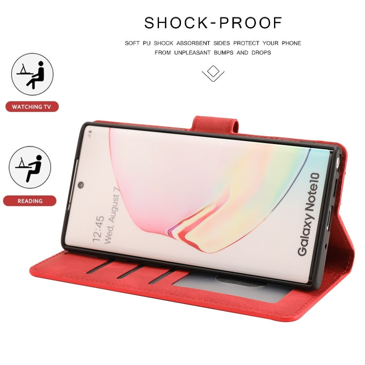 For Samsung Galaxy Note10 Fantasy Classic Skin-feel Calfskin Texture Magnetic Buckle Horizontal Flip PU Leather Case with Holder & Card Slot & Wallet