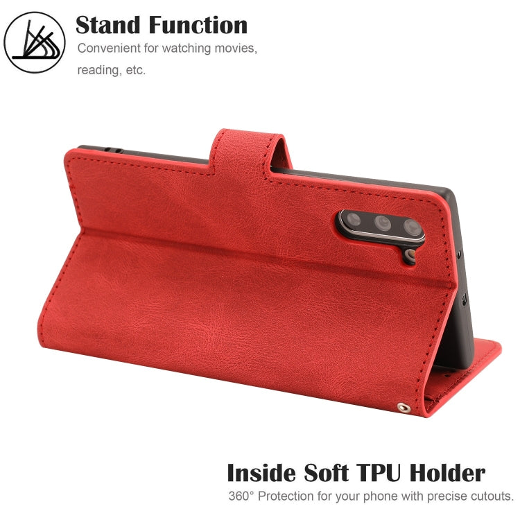 For Samsung Galaxy Note10 Fantasy Classic Skin-feel Calfskin Texture Magnetic Buckle Horizontal Flip PU Leather Case with Holder & Card Slot & Wallet