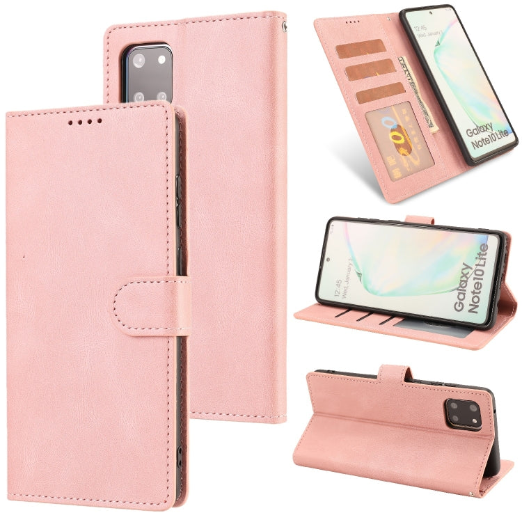 For Samsung Galaxy Note 10 Lite Fantasy Classic Skin-feel Calfskin Texture Magnetic Buckle Horizontal Flip PU Leather Case with Holder & Card Slot & Wallet