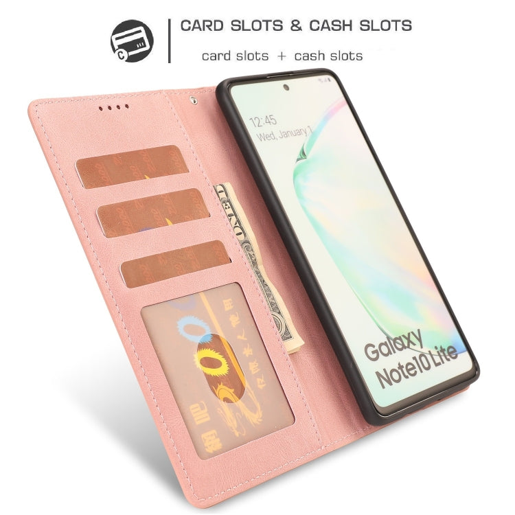 For Samsung Galaxy Note 10 Lite Fantasy Classic Skin-feel Calfskin Texture Magnetic Buckle Horizontal Flip PU Leather Case with Holder & Card Slot & Wallet