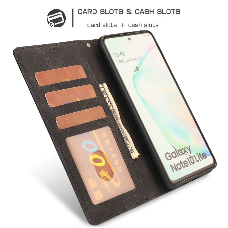 For Samsung Galaxy Note10+ Fantasy Classic Skin-feel Calfskin Texture Magnetic Buckle Horizontal Flip PU Leather Case with Holder & Card Slot & Wallet
