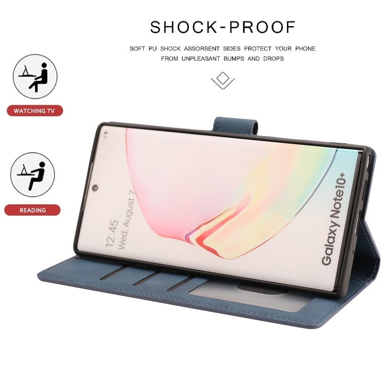For Samsung Galaxy Note10+ Fantasy Classic Skin-feel Calfskin Texture Magnetic Buckle Horizontal Flip PU Leather Case with Holder & Card Slot & Wallet