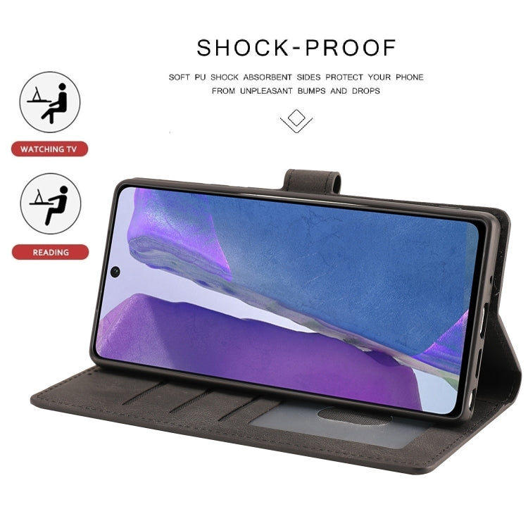 For Samsung Galaxy Note20 Fantasy Classic Skin-feel Calfskin Texture Magnetic Buckle Horizontal Flip PU Leather Case with Holder & Card Slot & Wallet