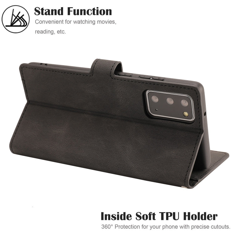 For Samsung Galaxy Note20 Fantasy Classic Skin-feel Calfskin Texture Magnetic Buckle Horizontal Flip PU Leather Case with Holder & Card Slot & Wallet