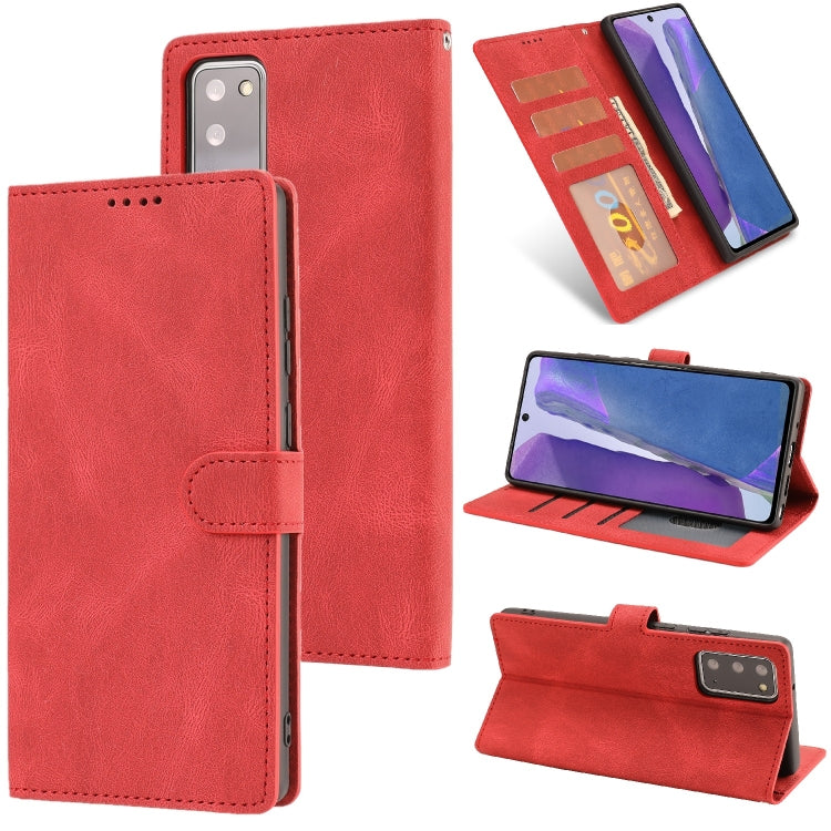 For Samsung Galaxy Note20 Fantasy Classic Skin-feel Calfskin Texture Magnetic Buckle Horizontal Flip PU Leather Case with Holder & Card Slot & Wallet