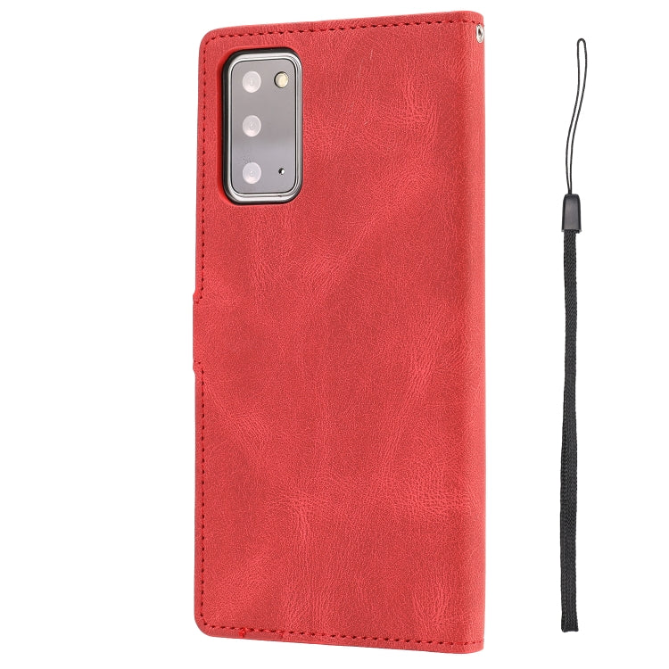 For Samsung Galaxy Note20 Fantasy Classic Skin-feel Calfskin Texture Magnetic Buckle Horizontal Flip PU Leather Case with Holder & Card Slot & Wallet